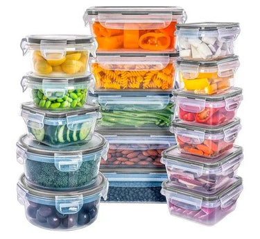 Juego de Recipientes CROiX Herméticos Apilables con Tapa x16 Unidades - #𝑼𝑺𝒉𝒐𝒑